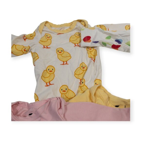 Monica & Andy Baby Bodysuit Bundle 0-3 Months With Duck & Floral Prints - Picture 6 of 12
